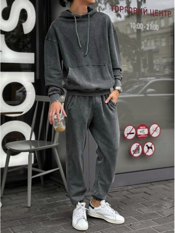 Oversize костюм з вивареної тканини