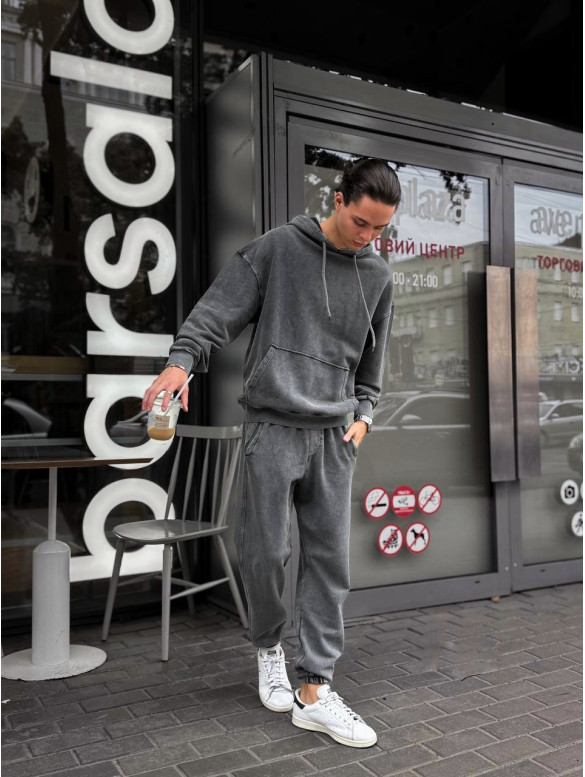 Oversize костюм з вивареної тканини