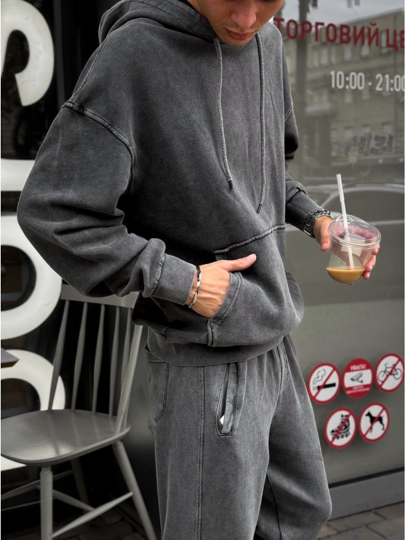 Oversize костюм з вивареної тканини