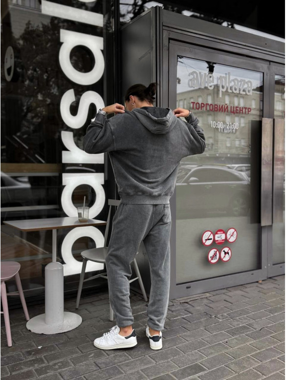 Oversize костюм з вивареної тканини