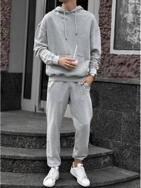 Oversize костюм з вивареної тканини