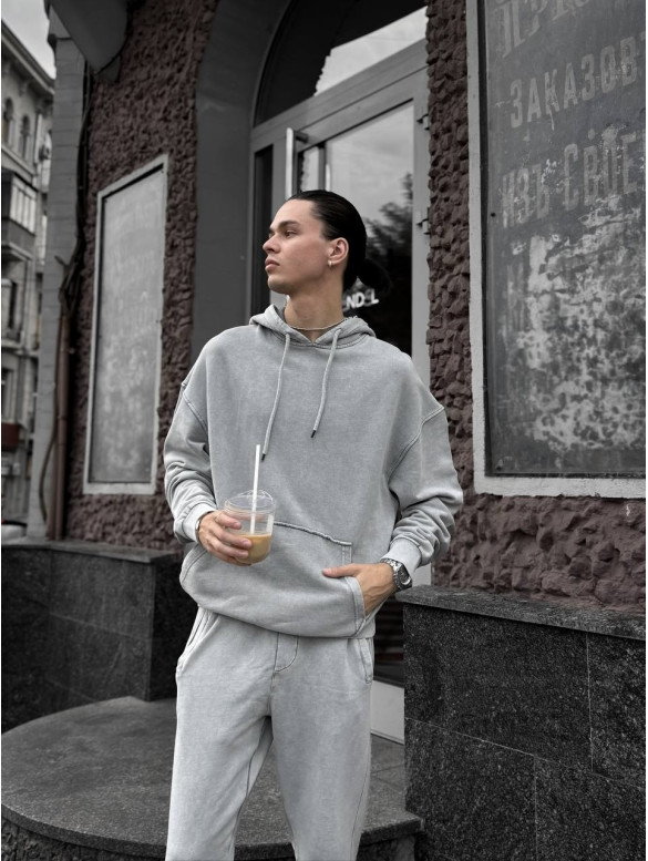 Oversize костюм з вивареної тканини