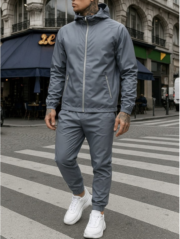 Oversize костюм з вивареної тканини