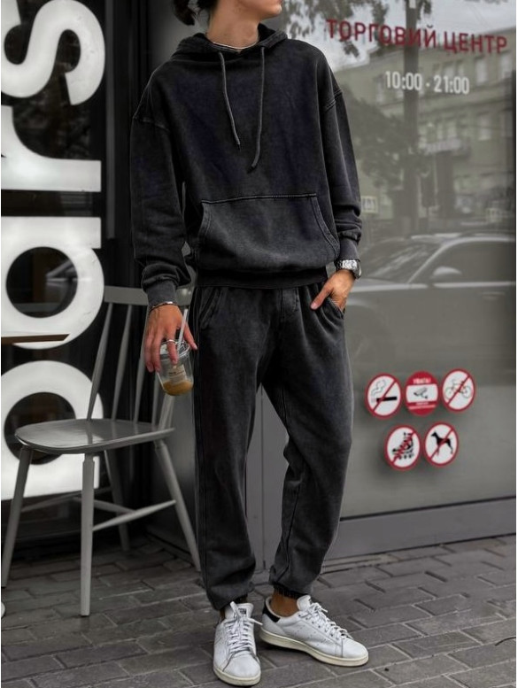 Oversize костюм з вивареної тканини