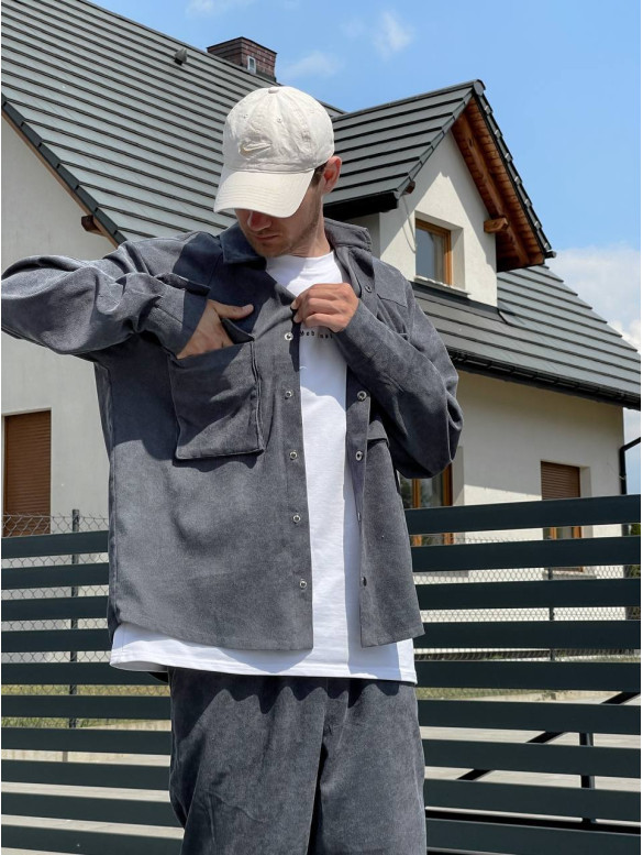 Вельветовий oversize костюм