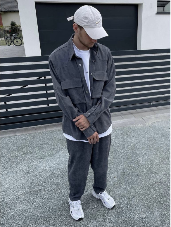 Вельветовий oversize костюм