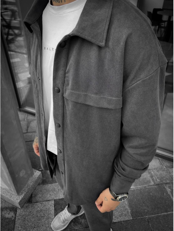 Замшевий oversize костюм