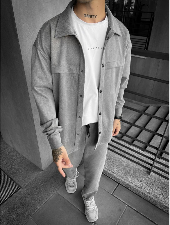 Замшевий oversize костюм