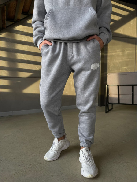 Oversize костюм на флісі з принтом