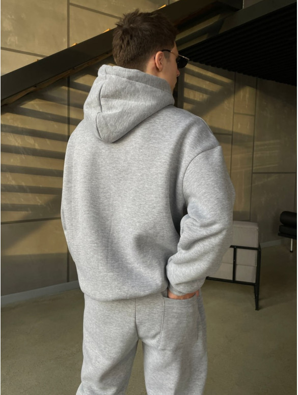 Oversize костюм на флісі з принтом