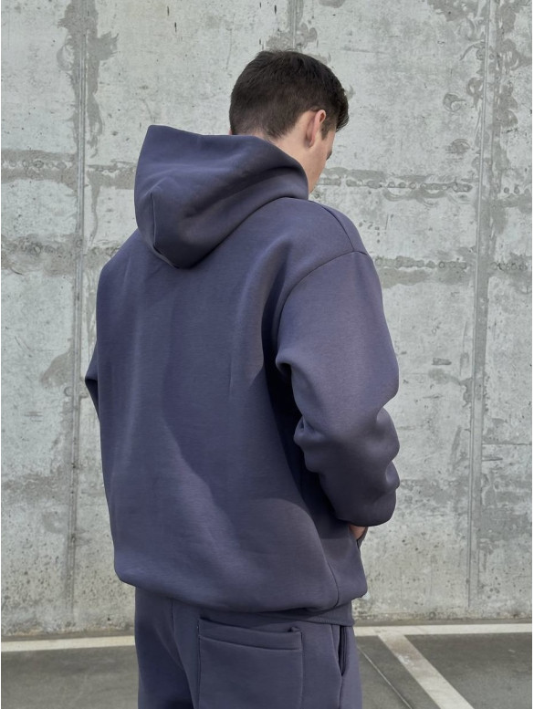 Oversize костюм на флісі з надписом