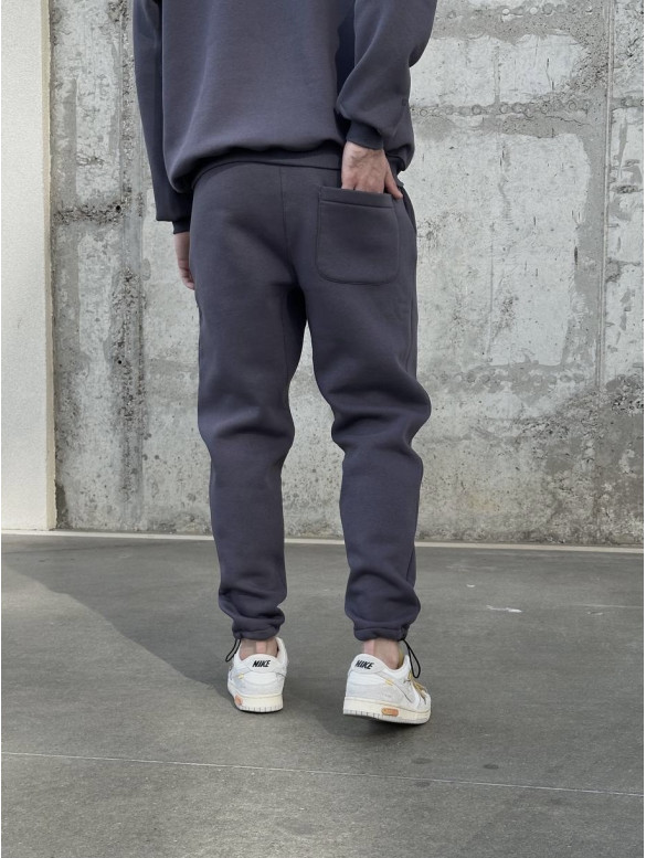 Oversize костюм на флісі з надписом