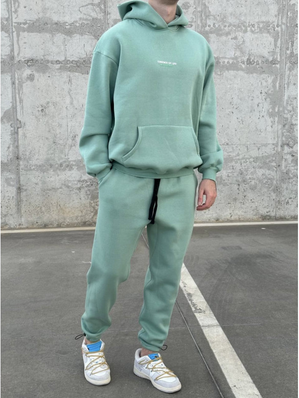Oversize костюм на флісі з надписом