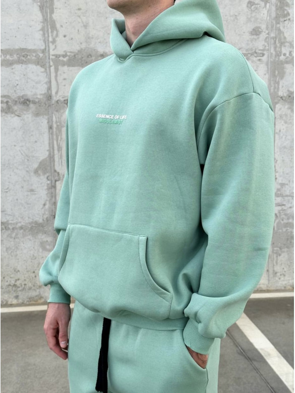 Oversize костюм на флісі з надписом