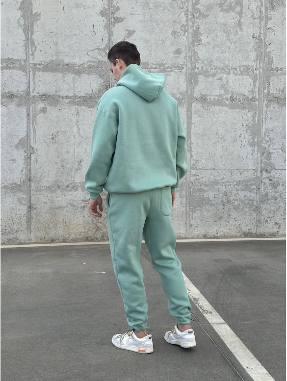 Oversize костюм на флісі з надписом