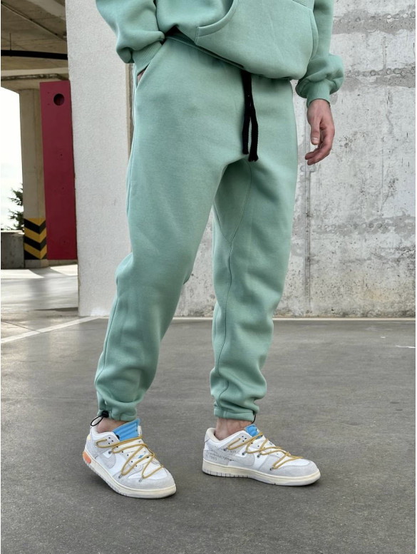 Oversize костюм на флісі з надписом