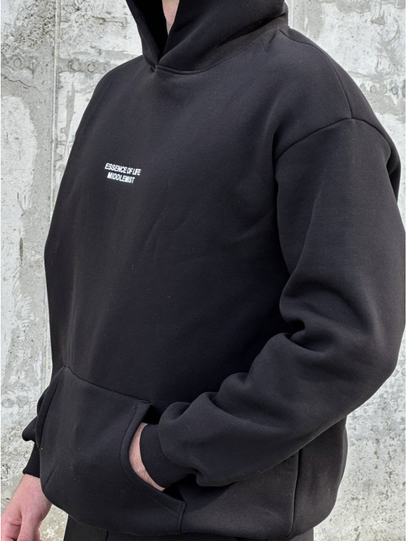 Oversize костюм на флісі з надписом