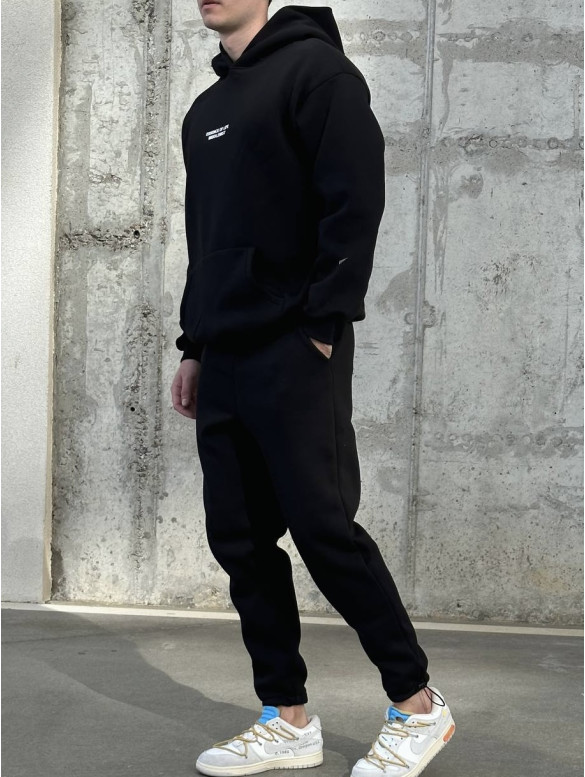 Oversize костюм на флісі з надписом