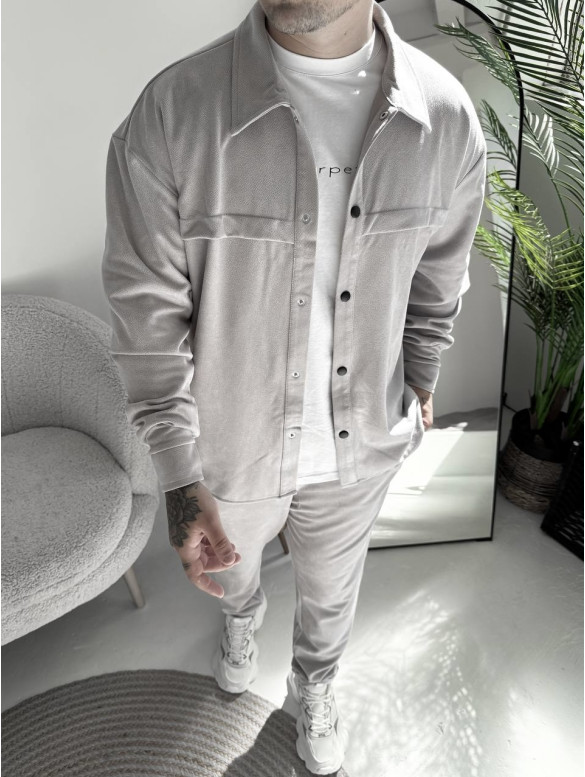 Замшевий oversize костюм