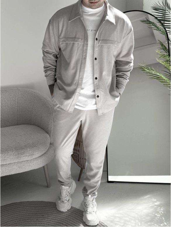 Замшевий oversize костюм