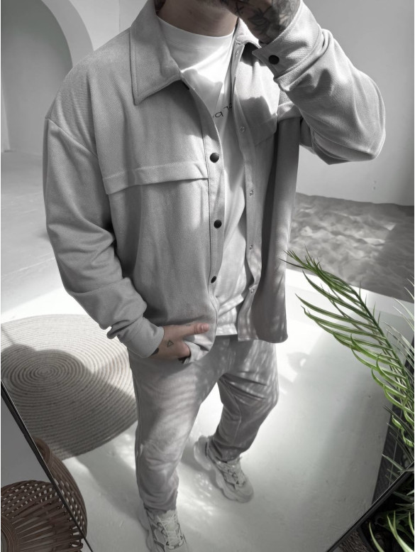 Замшевий oversize костюм