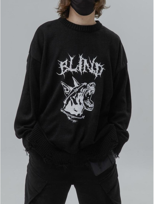Oversize светр з необробленим краєм