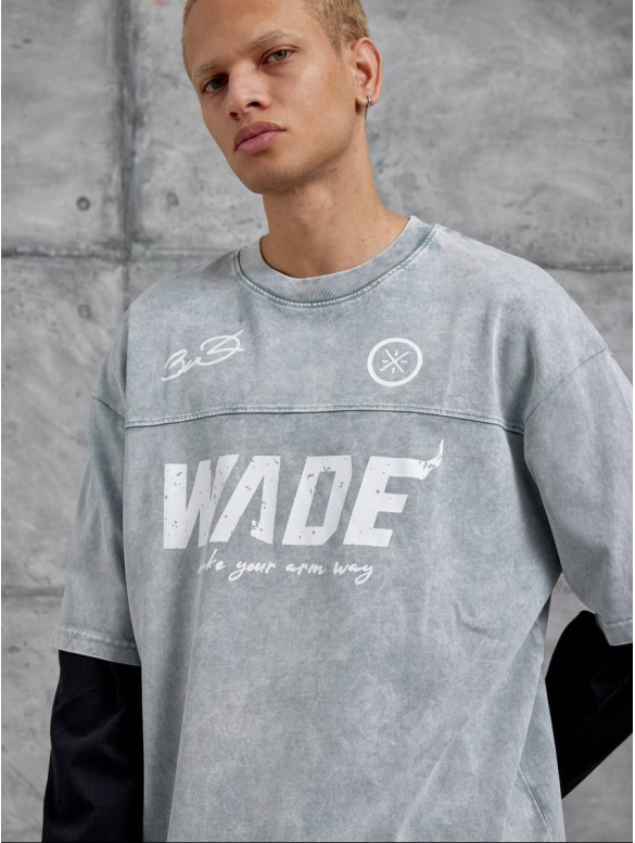Oversize світшот з імітацією футболки