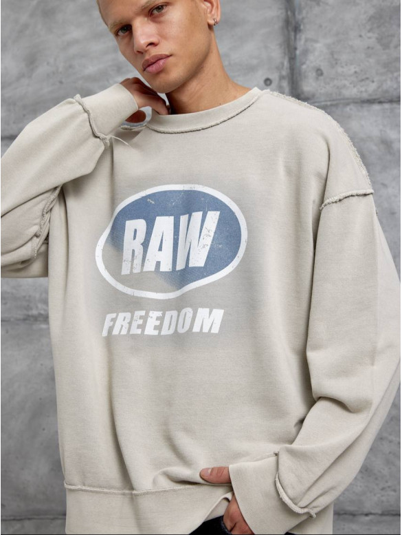 Oversize світшот з імітацією футболки