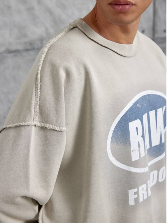 Oversize світшот з імітацією футболки