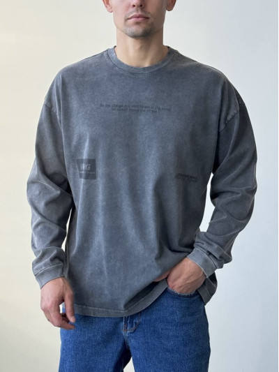 Oversize лонгслів з вивареної тканини