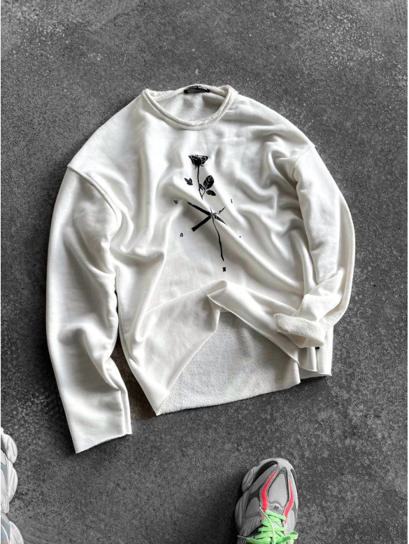 Oversize світшот з необробленим низом