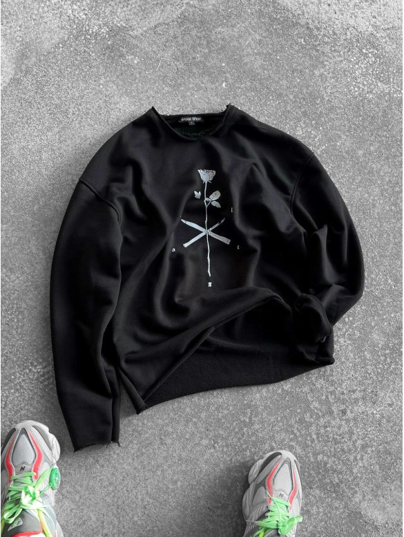 Oversize світшот з необробленим низом