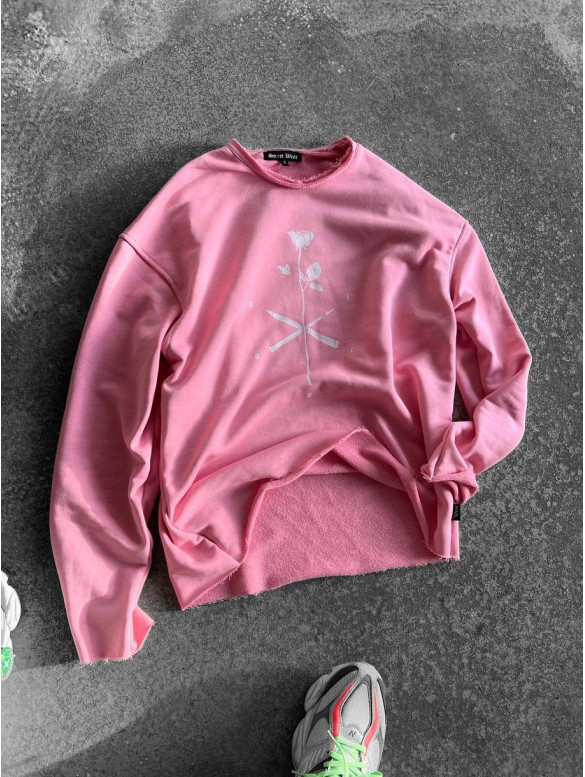 Oversize світшот з необробленим низом