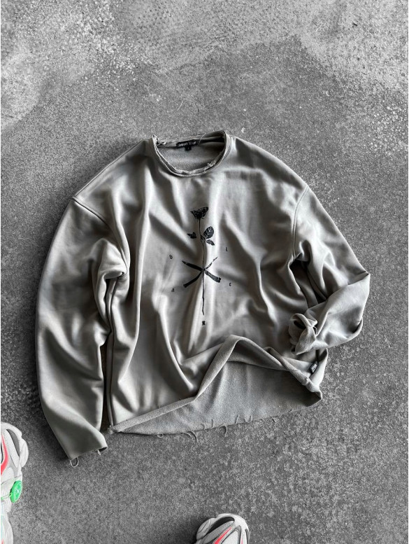 Oversize світшот з необробленим низом