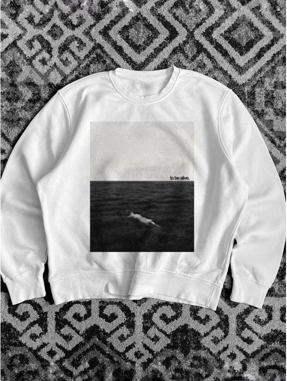 Oversize лонгслів з принтом