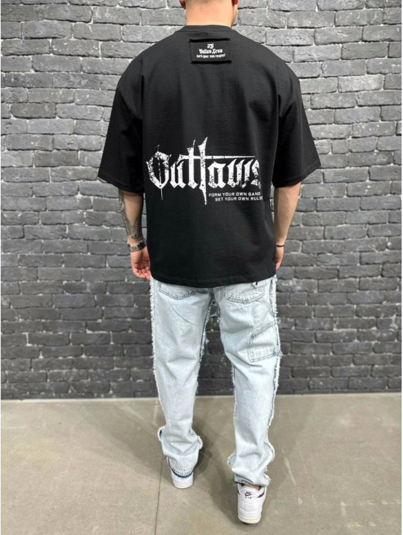Oversize футболка з принтом