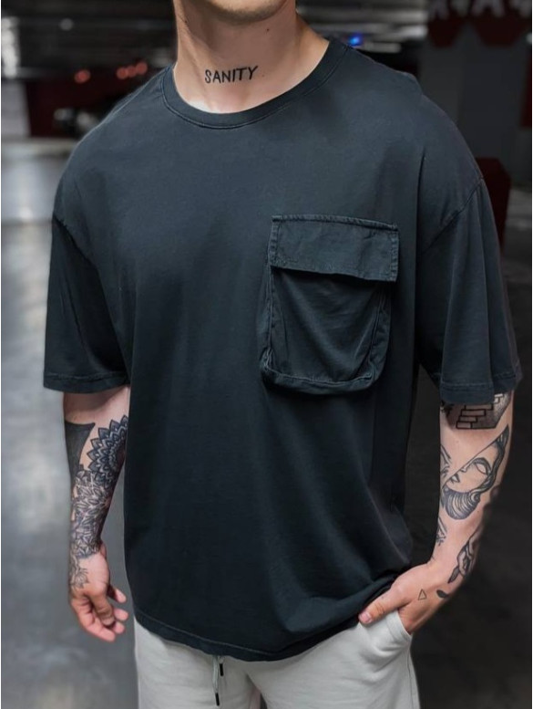 Oversize футболка з кишенею