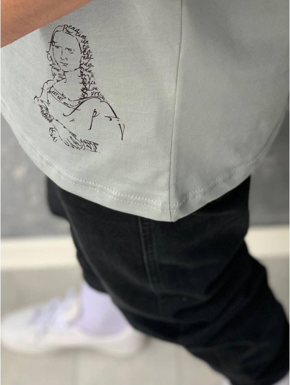 Oversize футболка з принтом