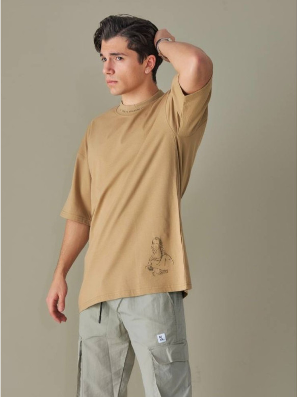 Oversize футболка з принтом