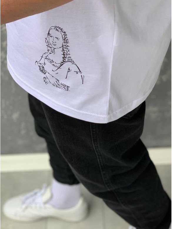 Oversize футболка з принтом