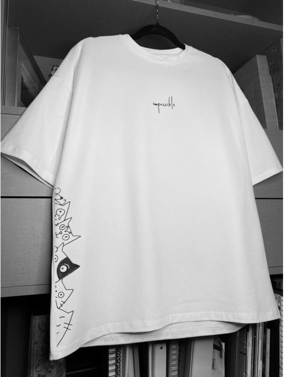Oversize футболка з принтом