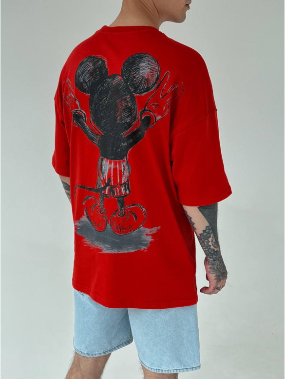 Oversize футболка з принтом