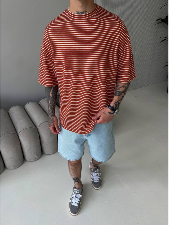 Oversize футболка у смужку