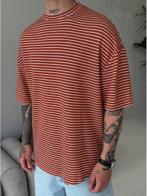 Oversize футболка у смужку