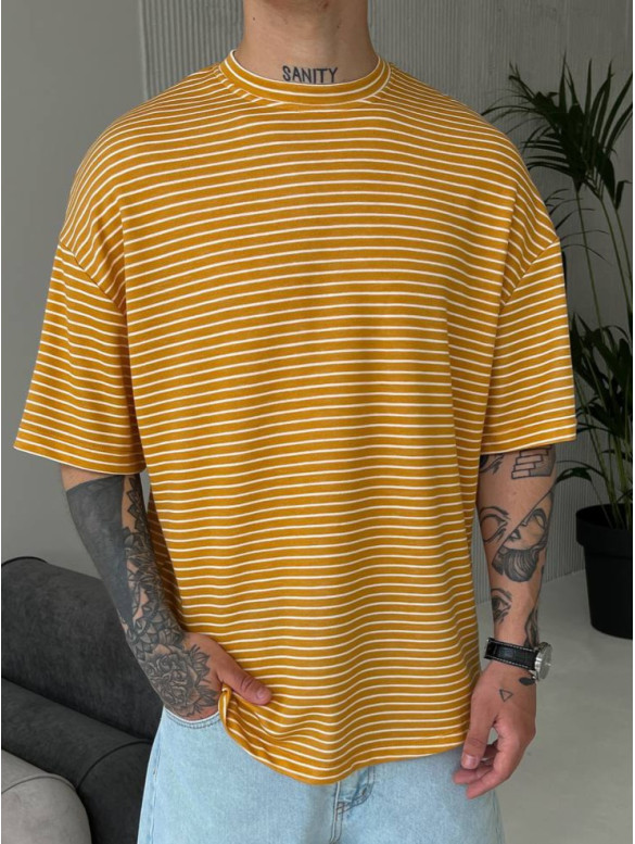 Oversize футболка у смужку