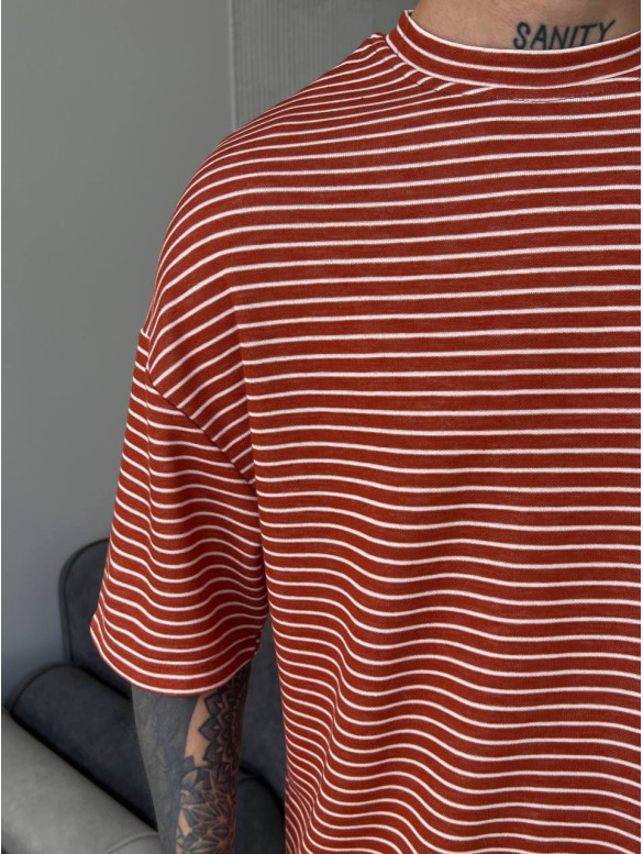 Oversize футболка у смужку