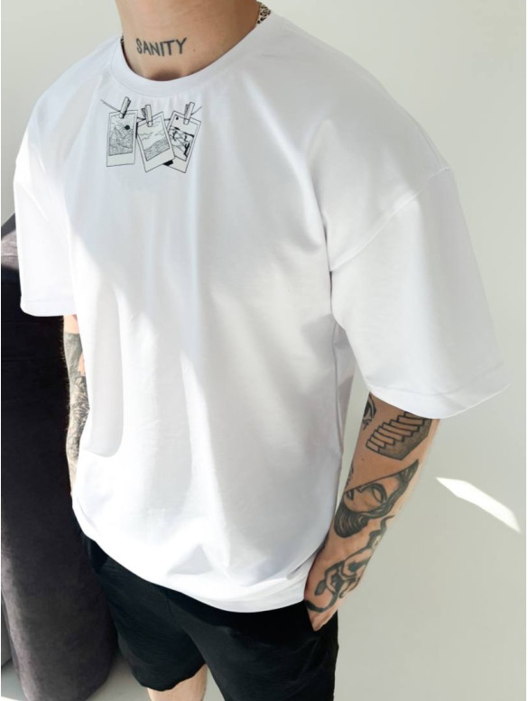 Oversize футболка з принтом