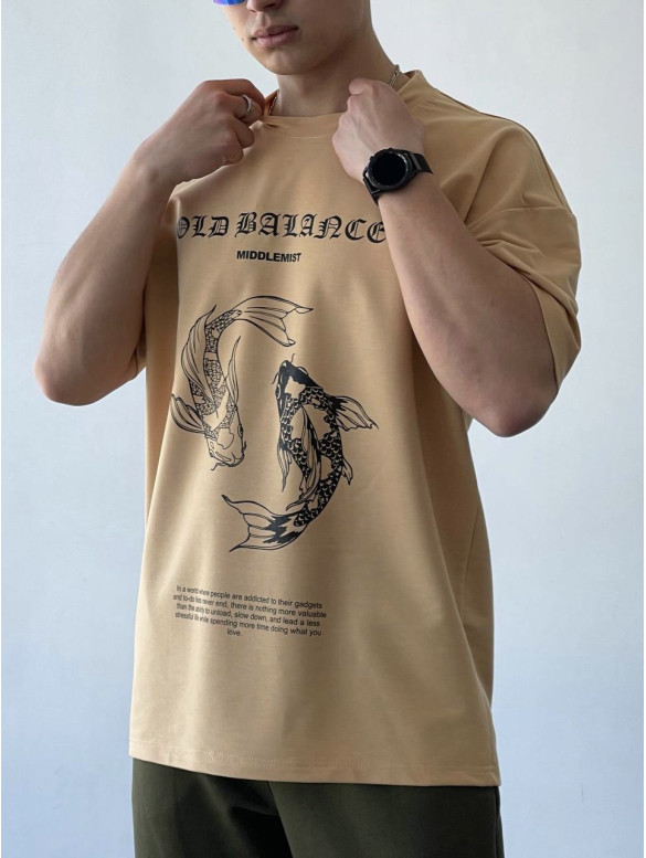 Oversize футболка з принтом