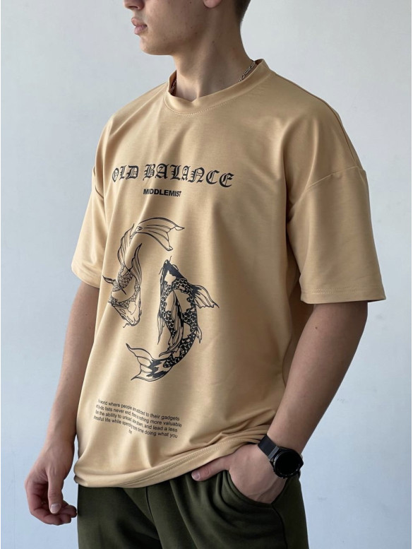 Oversize футболка з принтом