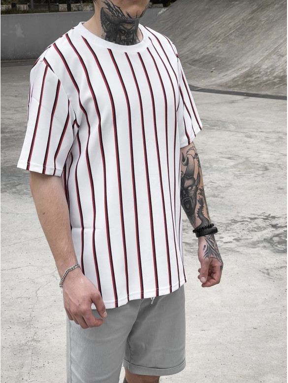 Oversize футболка у смужку